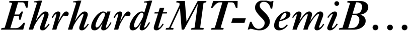 Preview EhrhardtMT-SemiBold Italic