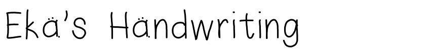 Preview Eka's Handwriting