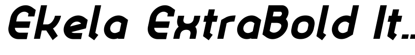 Preview Ekela ExtraBold Italic