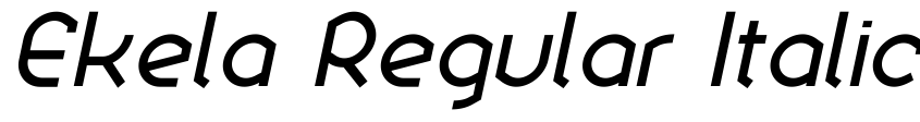 Preview Ekela Regular Italic