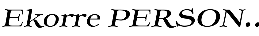 Preview Ekorre PERSONAL USE ONLY Regular Italic