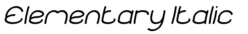 Font Elementary Italic by weknow © (weknow.deviantart.com)