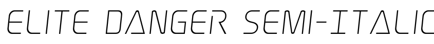 Font Elite Danger Semi-Italic by Daniel Zadorozny