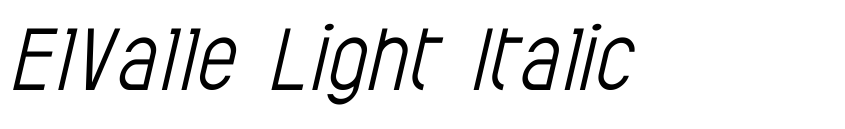 Preview ElValle Light Italic