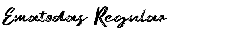 Font Ematodas Regular by Amir Subqi Setiaji	