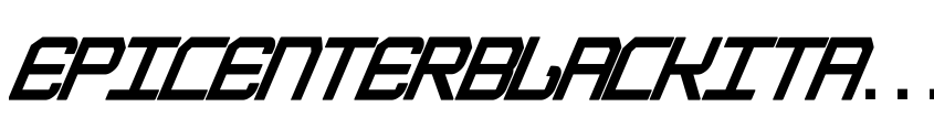 Preview EpicenterBlackItalic