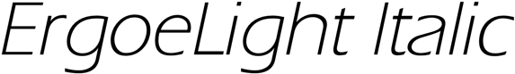 Preview ErgoeLight Italic