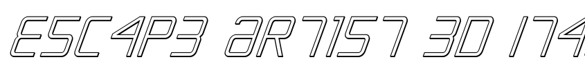 Preview Escape Artist 3D Italic