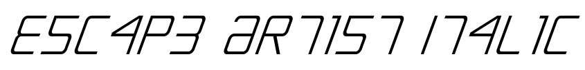 Font Escape Artist Italic by Daniel Zadorozny