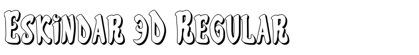 Písmo Eskindar 3D Regular od Daniel Zadorozny
