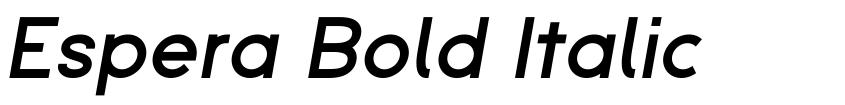 Preview Espera Bold Italic