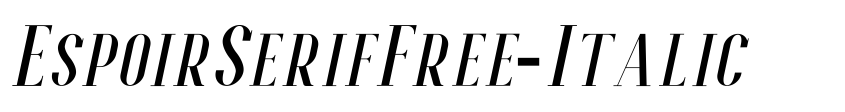 Preview EspoirSerifFree-Italic
