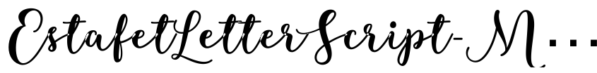 Preview EstafetLetterScript-Medium