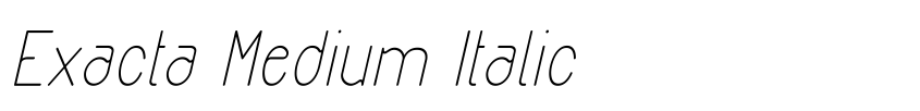 Preview Exacta Medium Italic