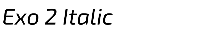 Preview Exo 2 Italic