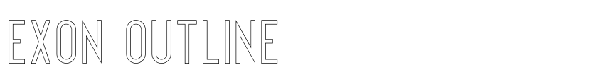Font Exon outline by Ari juanda