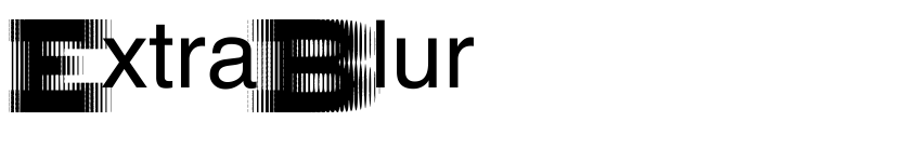 Font ExtraBlur by Imagex