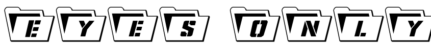 Font Eyes Only Outline by Daniel Zadorozny