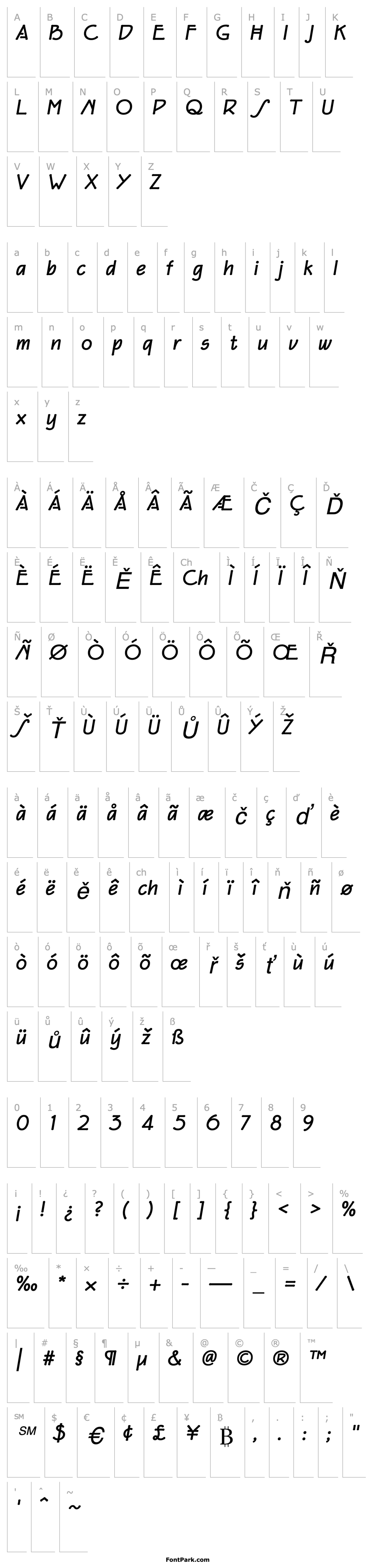 Přehled EaglefeatherInformal-BolItalic