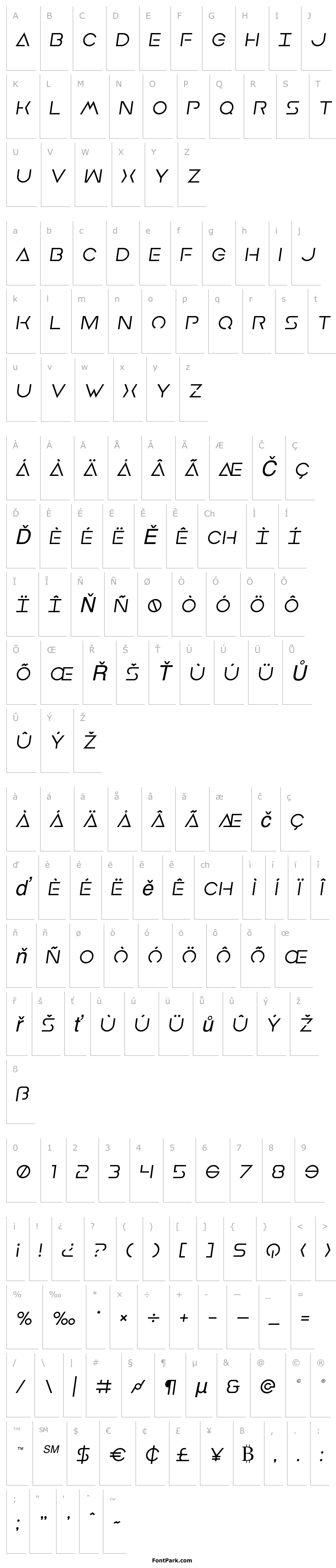 Přehled Earth Orbiter Semi-Italic