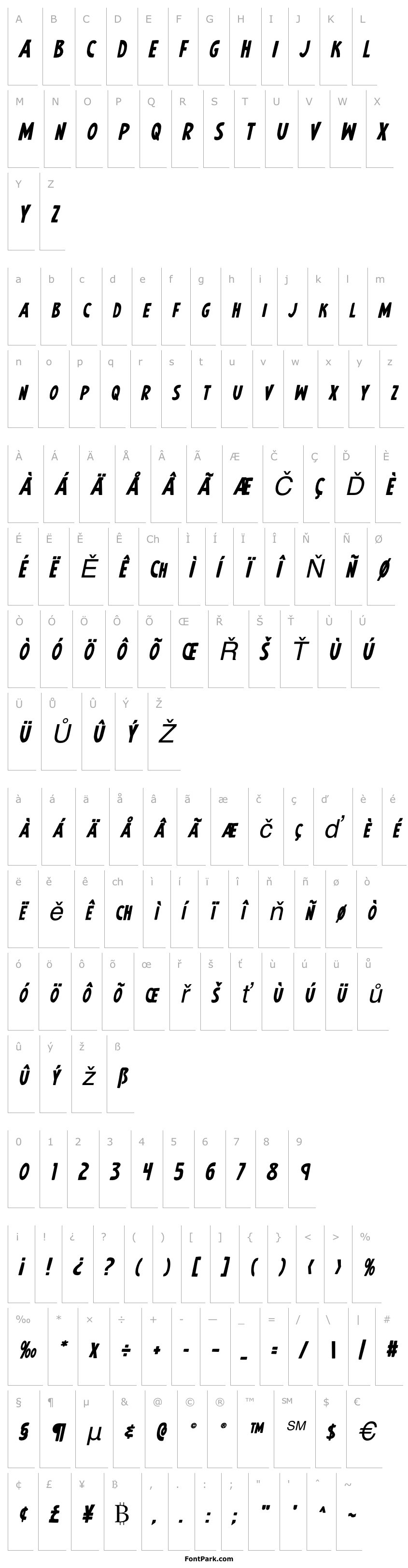 Přehled Earth's Mightiest Bold Italic