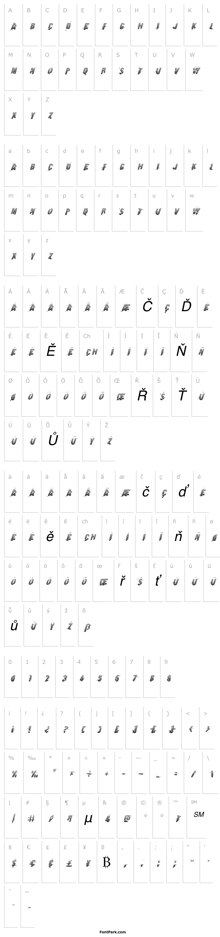 Přehled Earthshake Gradient Italic