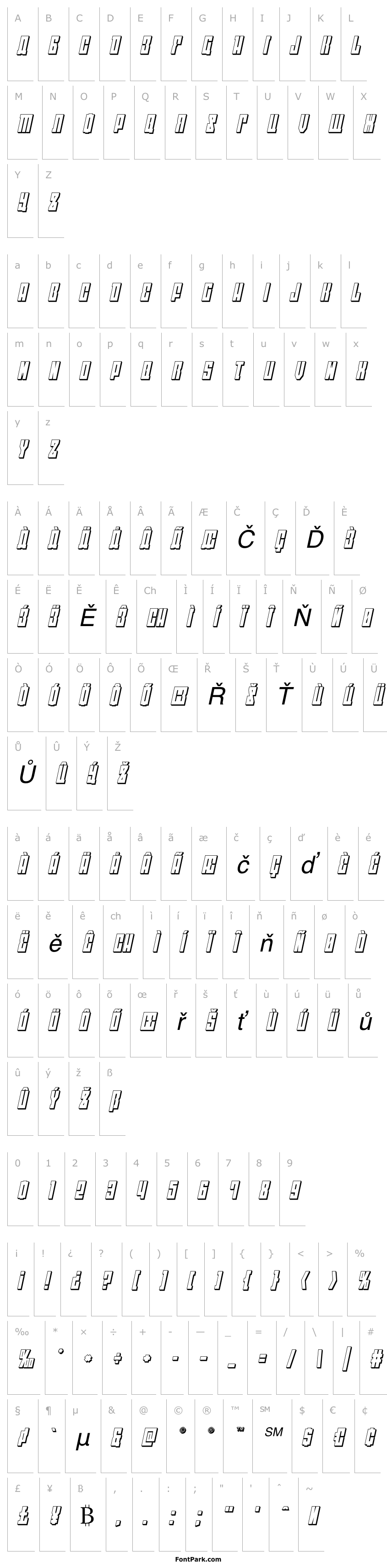 Overview EAST-west 3D Italic