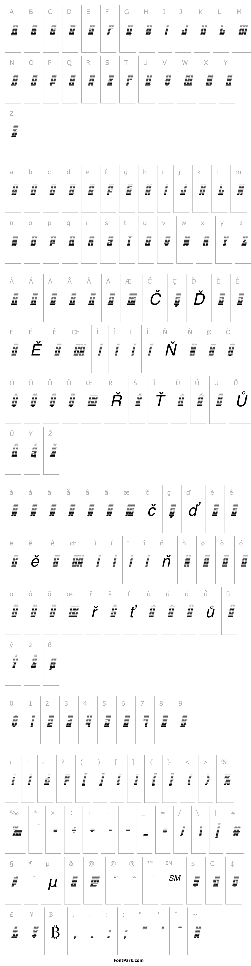 Overview EAST-west Gradient Italic
