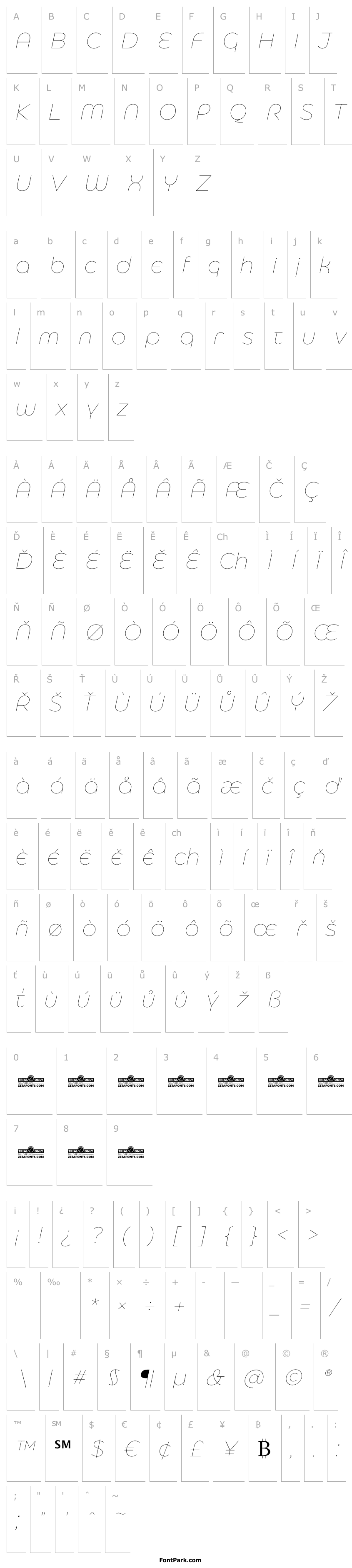 Přehled Eastman Alternate Trial Thin Italic