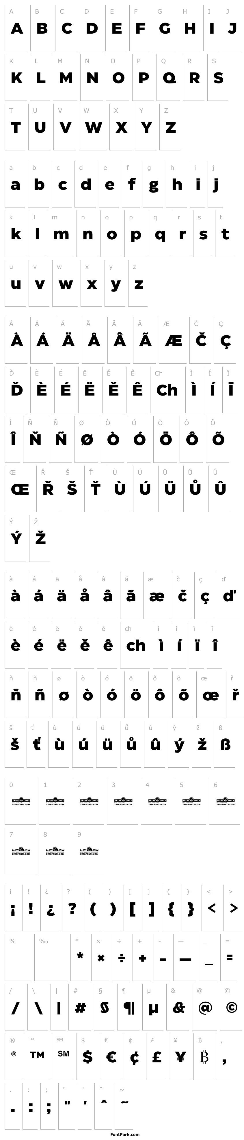 Přehled Eastman Trial Extrabold