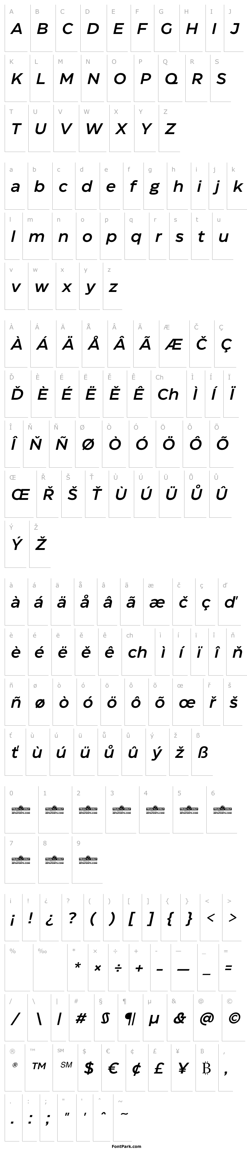 Přehled Eastman Trial Medium Italic