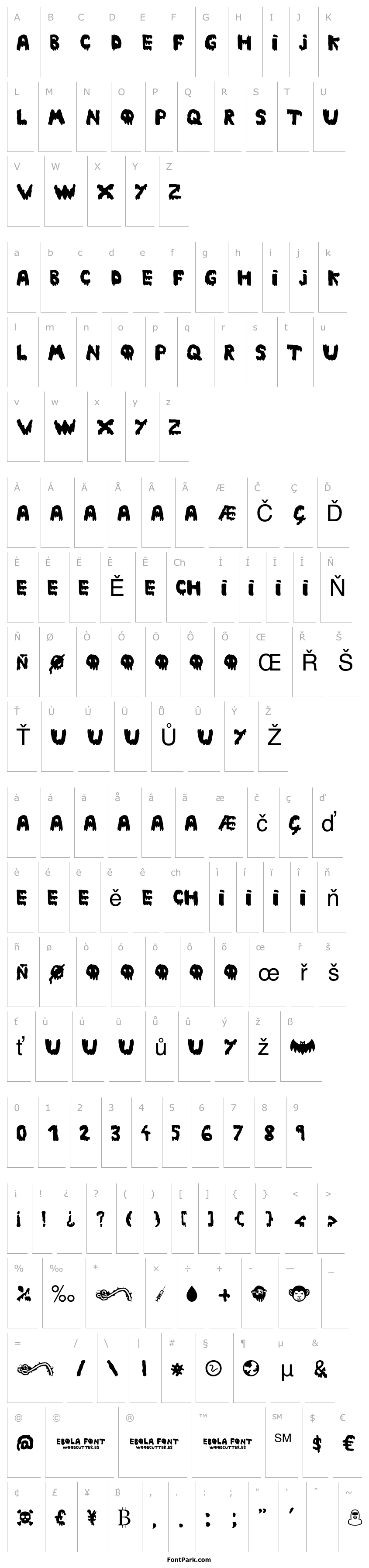 Přehled Ebola Font