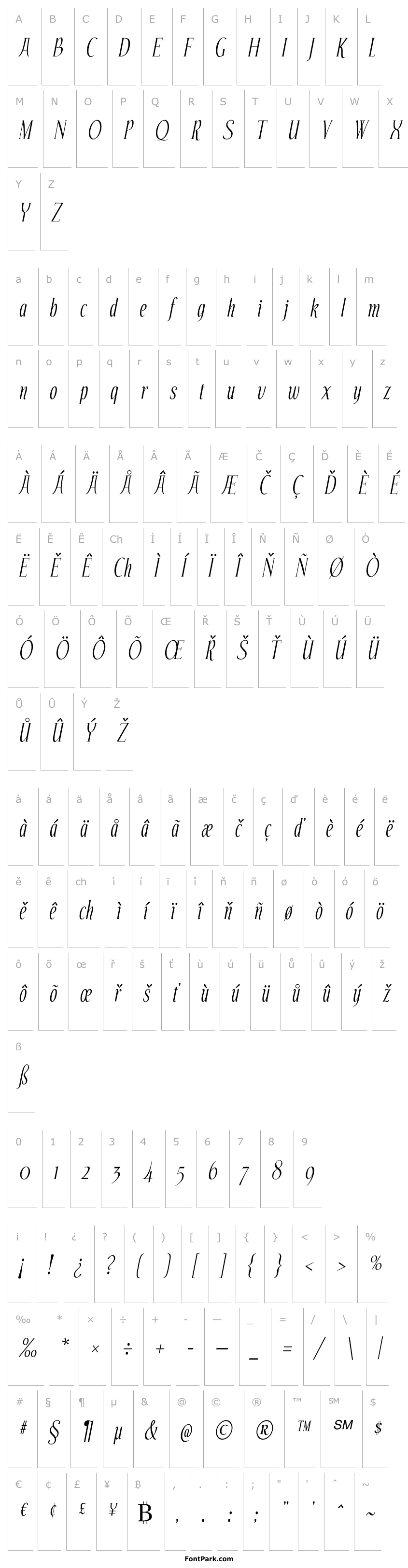 Přehled Echelon-Italic