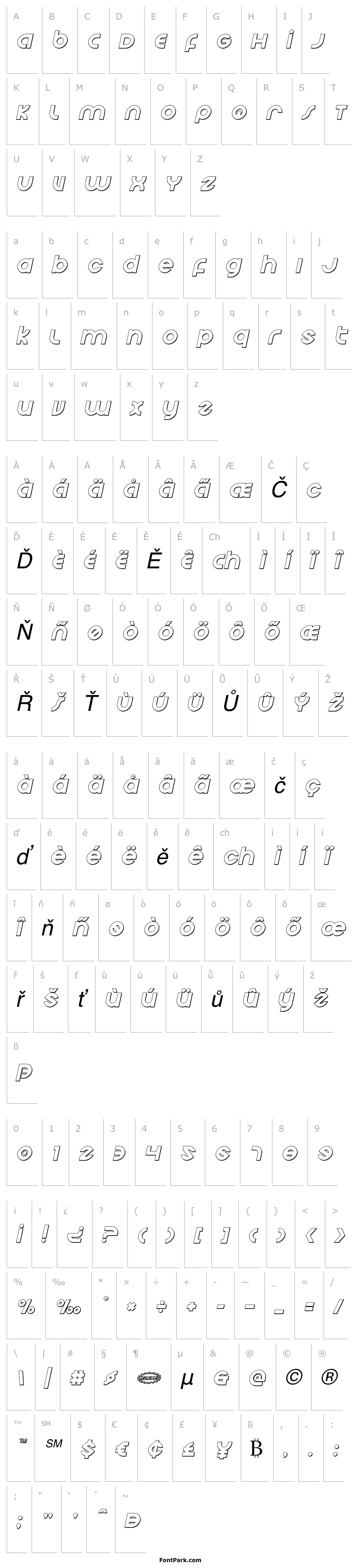 Přehled Echo Station Outline Italic