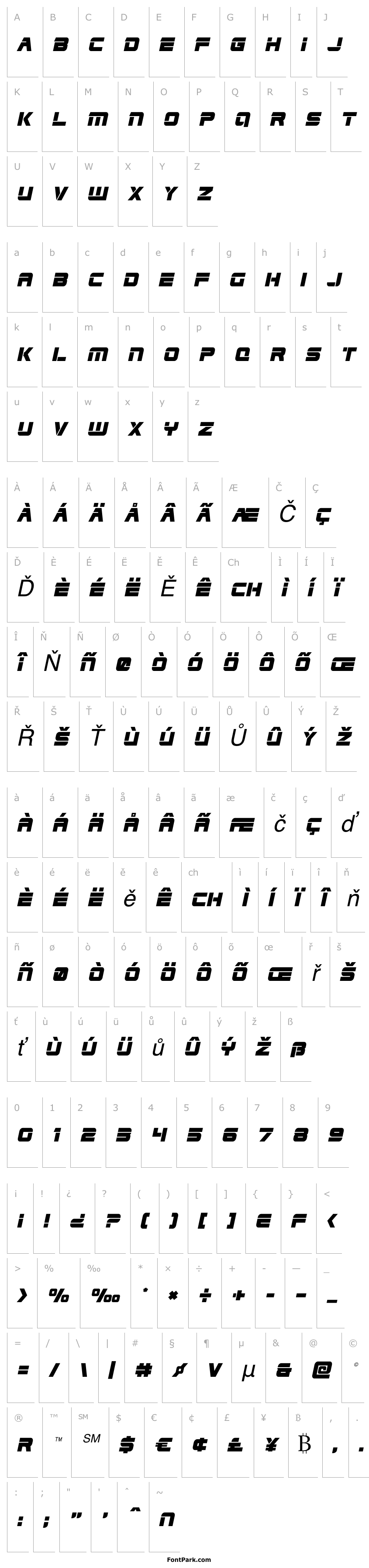 Přehled Edge Racer Italic