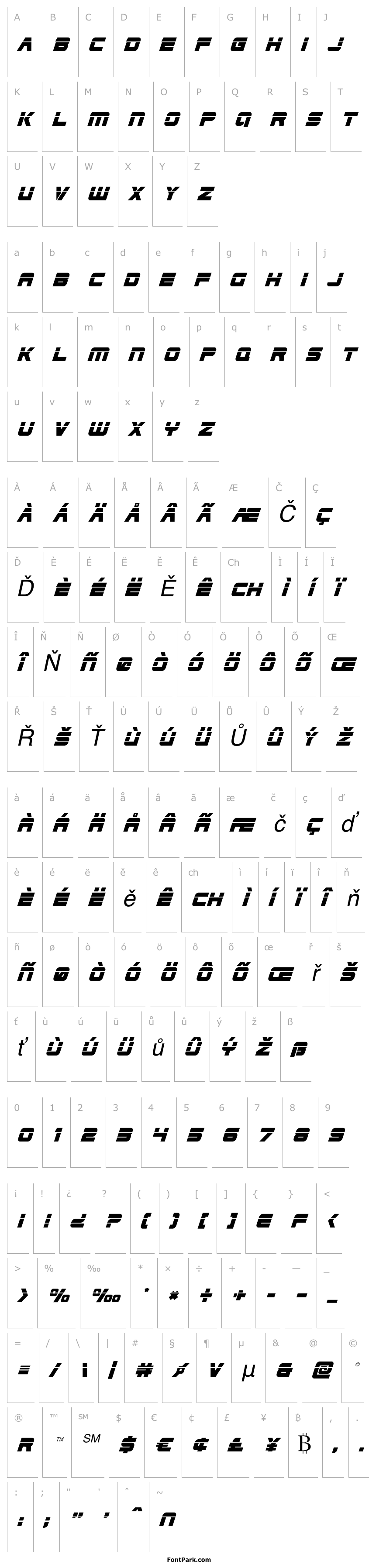 Overview Edge Racer Laser 2 Super-Italic