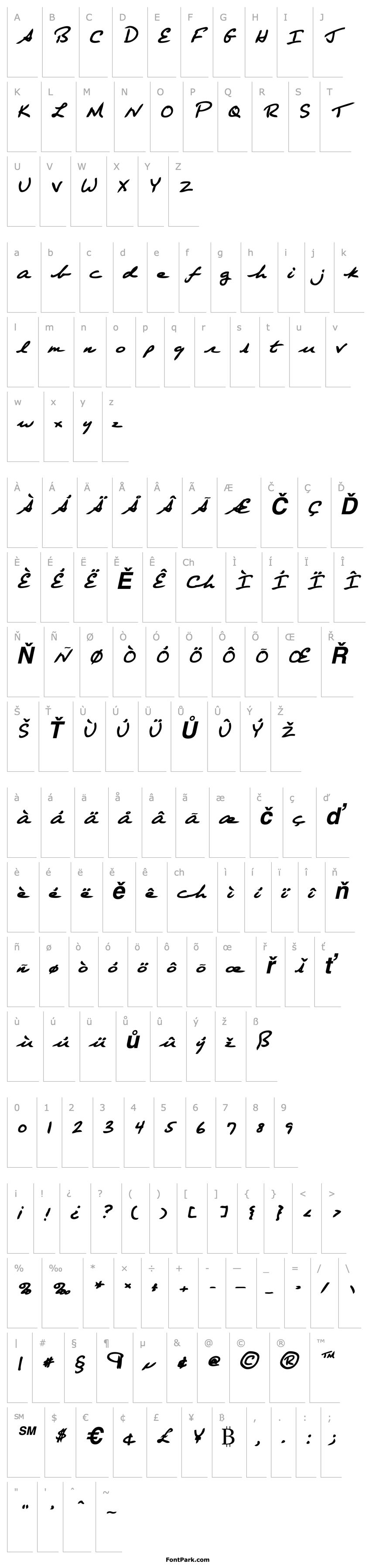 Overview EdgertonsHand Bold Italic