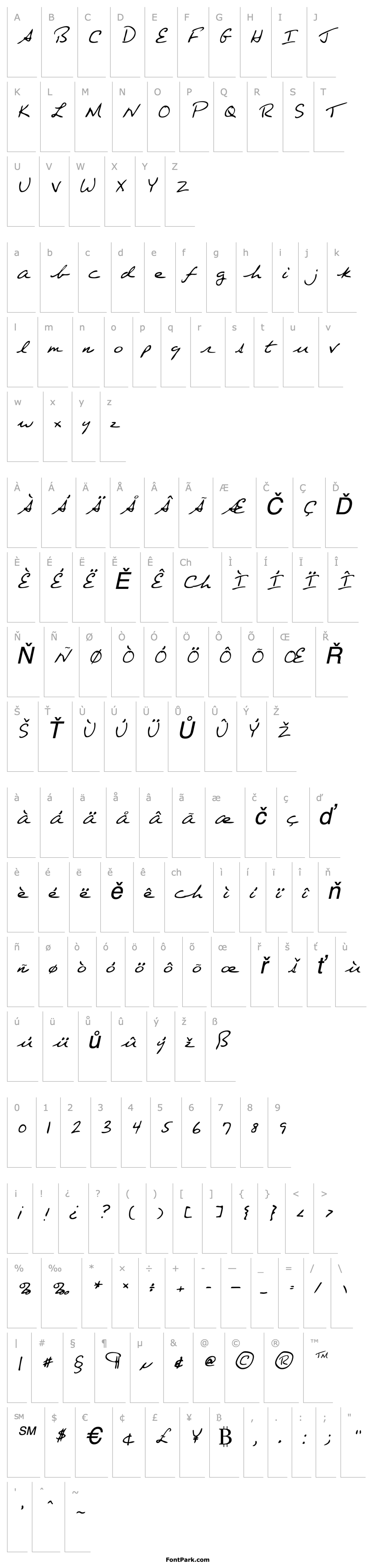 Overview EdgertonsHand Italic