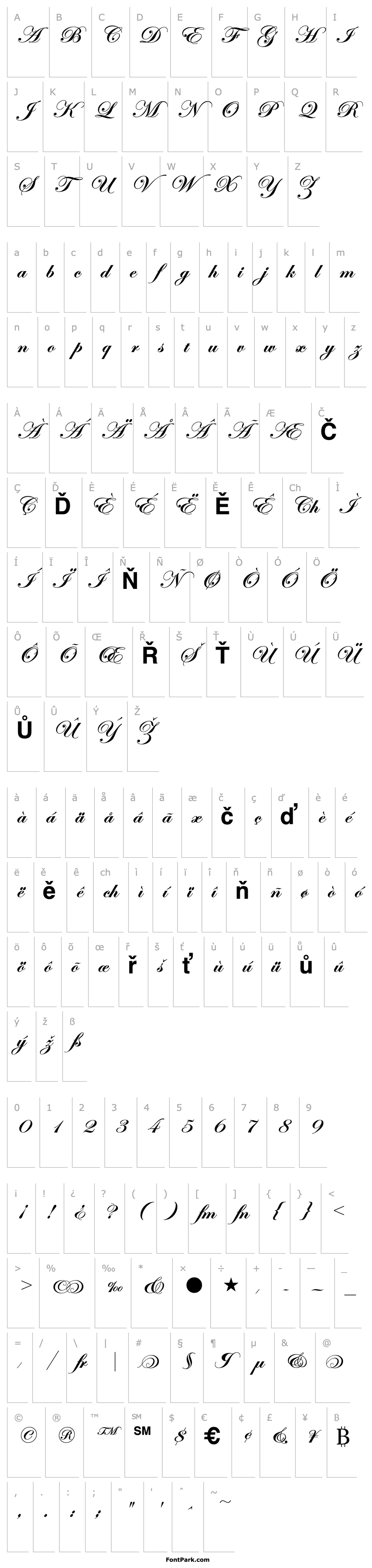 Přehled Edwardian Scr Alt ITC TT Bold