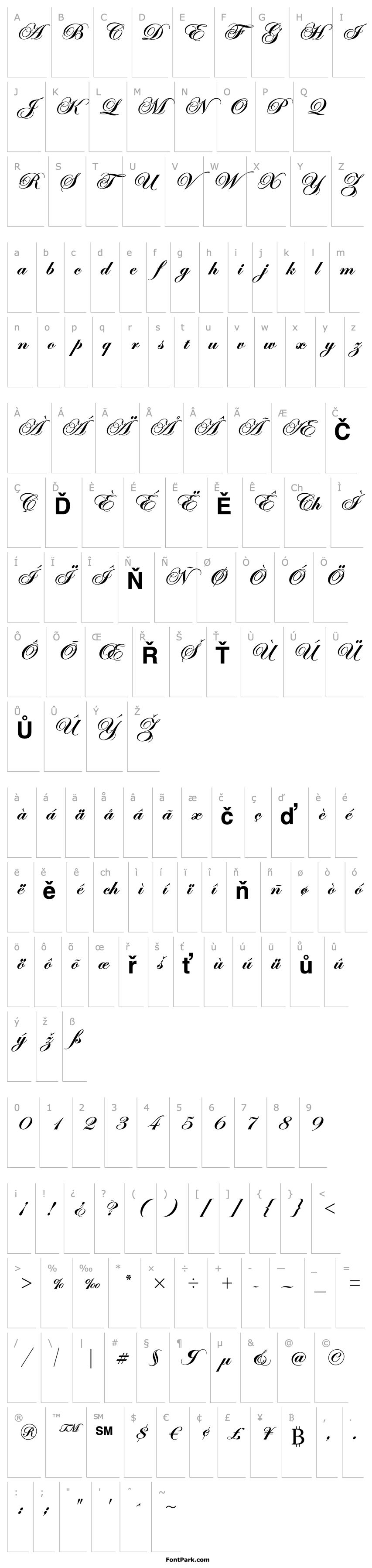 Přehled EdwardianScriptITCStd-Bold