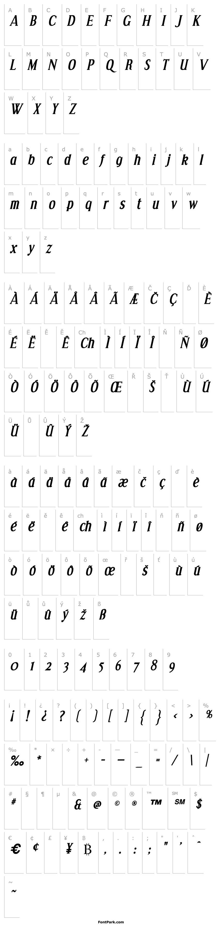 Overview Effloresce Bold Italic