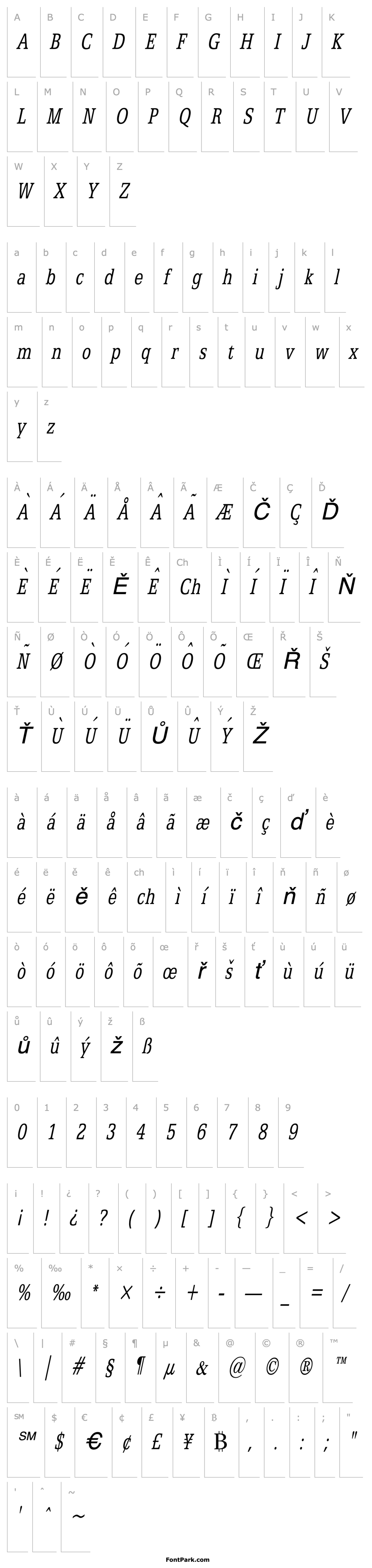 Overview Eggo Thin Italic