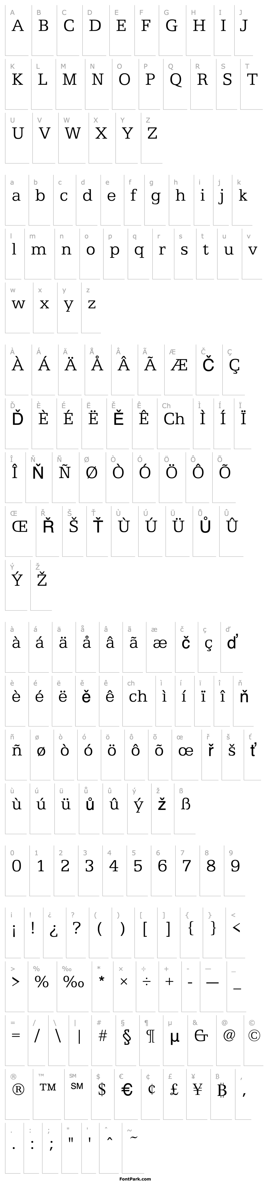 Overview EgyptianText Regular