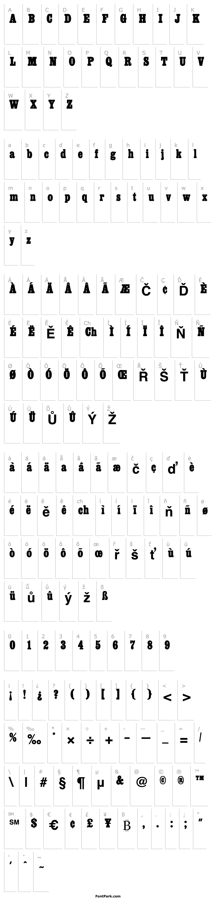 Overview Egyptienne MN Condensed Bold