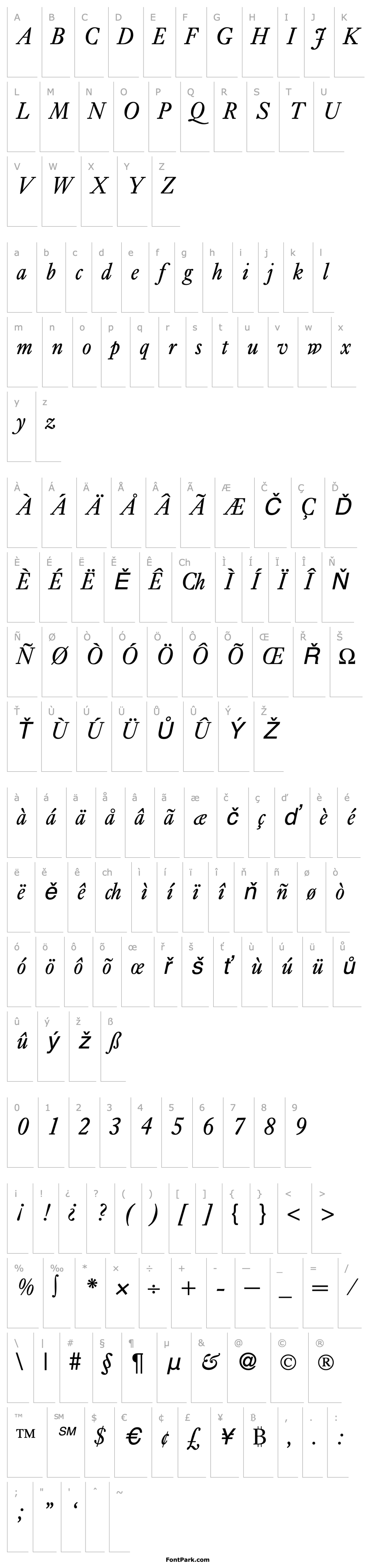 Přehled Ehrmann-RegularItalic