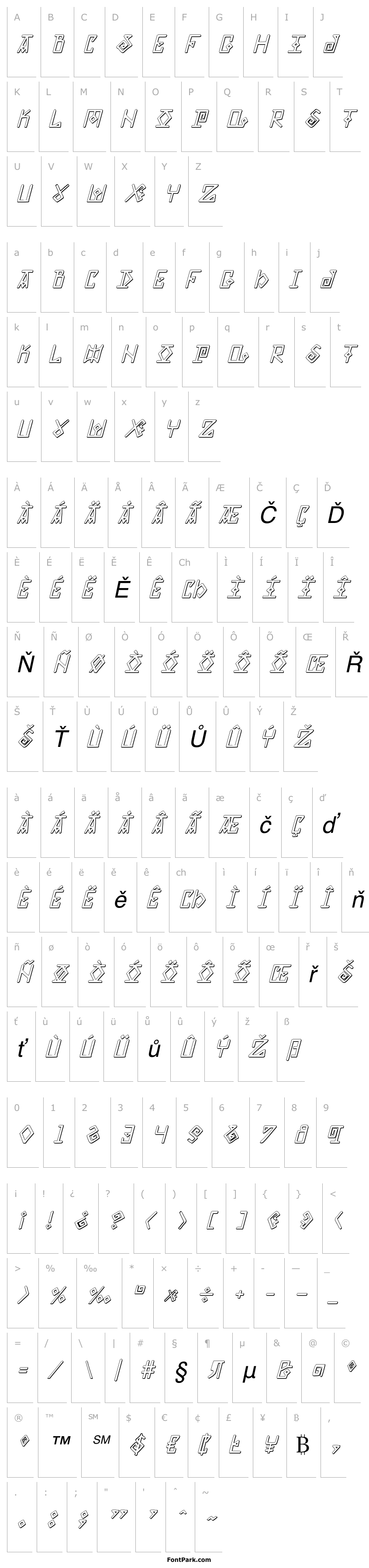 Přehled Elder Magic Shadow Italic