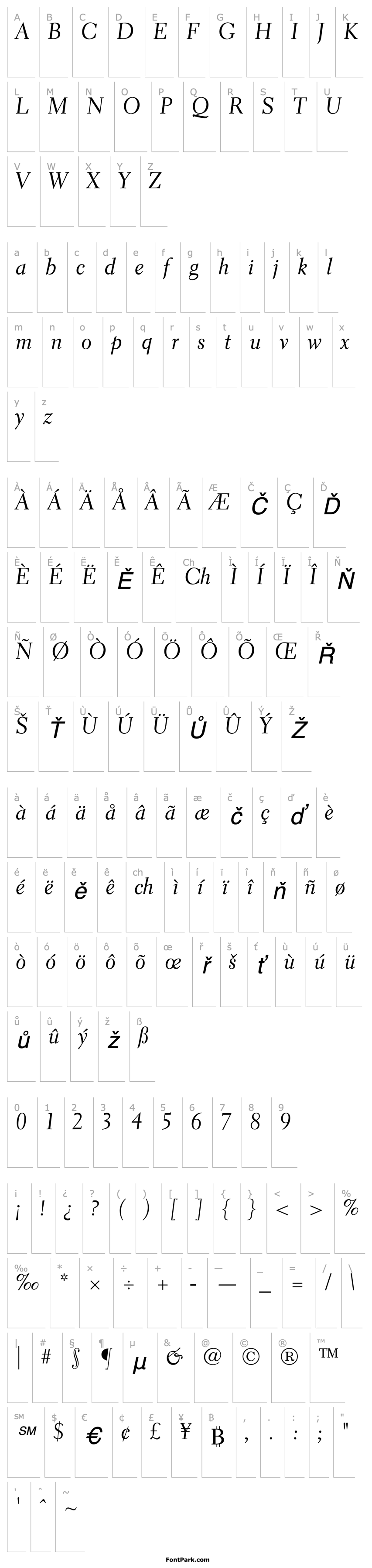 Přehled ElectraLHCursiveDisplay