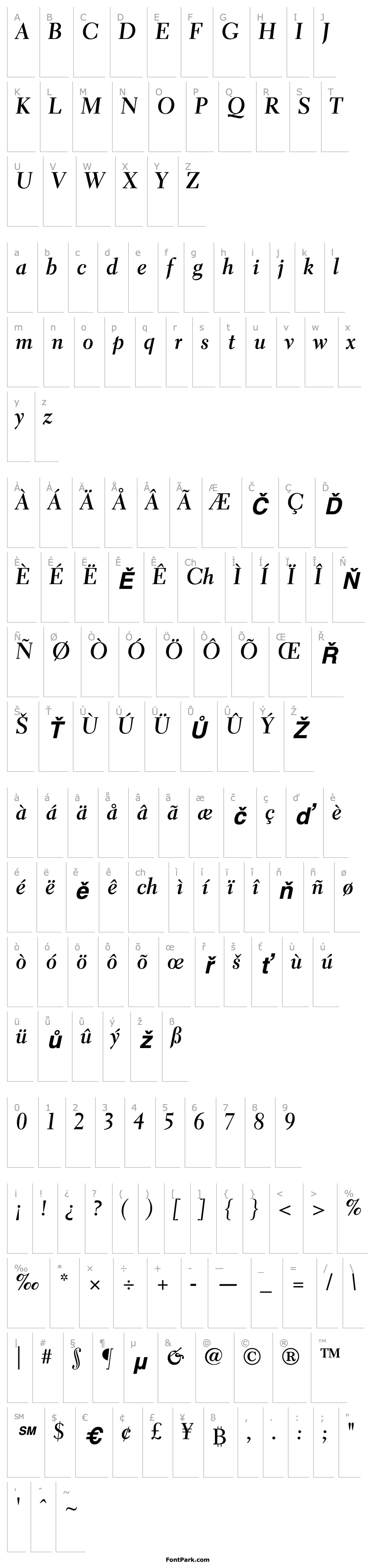 Přehled ElectraLHCursiveDisplay-Bold