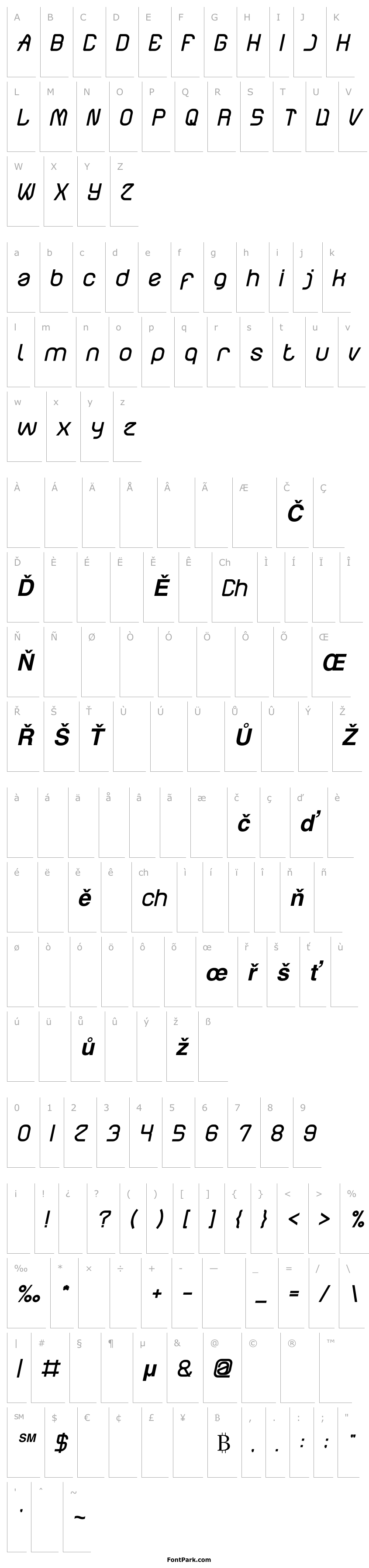 Přehled Electro Static Rain Bold Italic