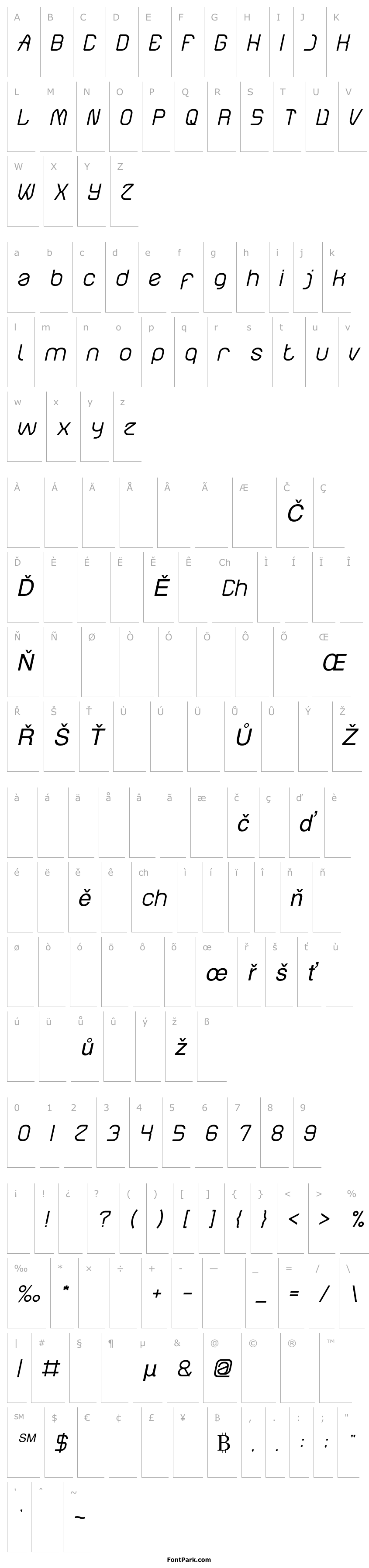 Overview Electro Static Rain Italic